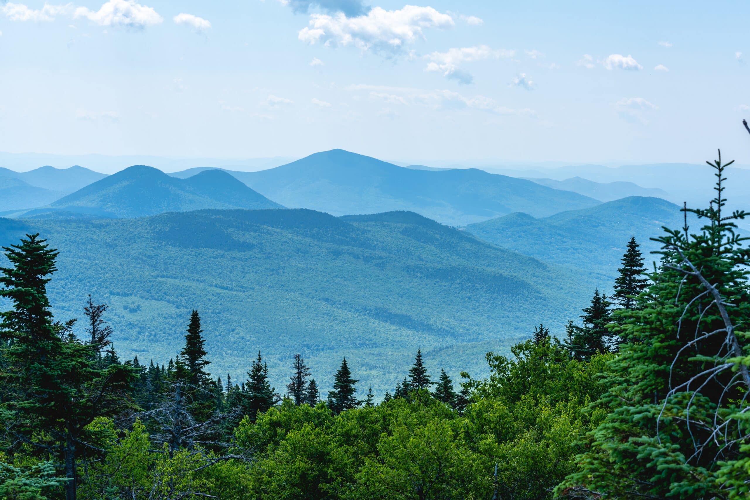 View of New Hampshire mountains from atop Wildcat Mountain