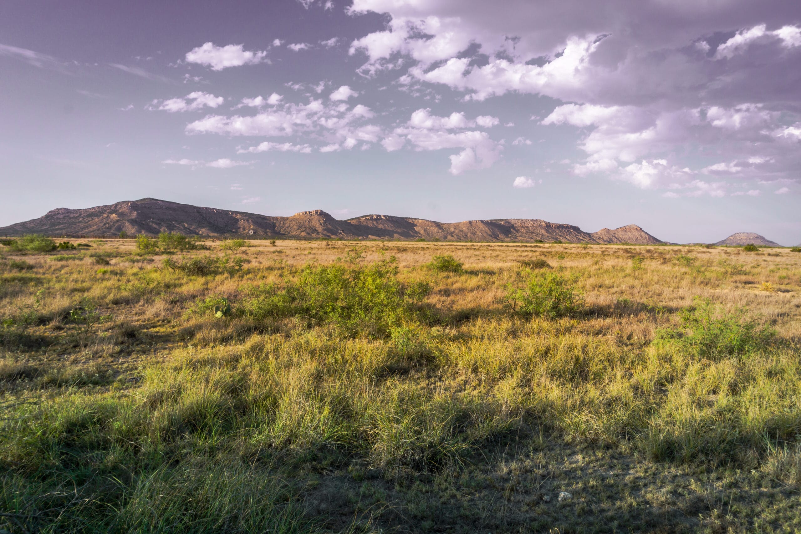 Beautifully rugged west Texas mountain landscapes with sun lit backdrops
