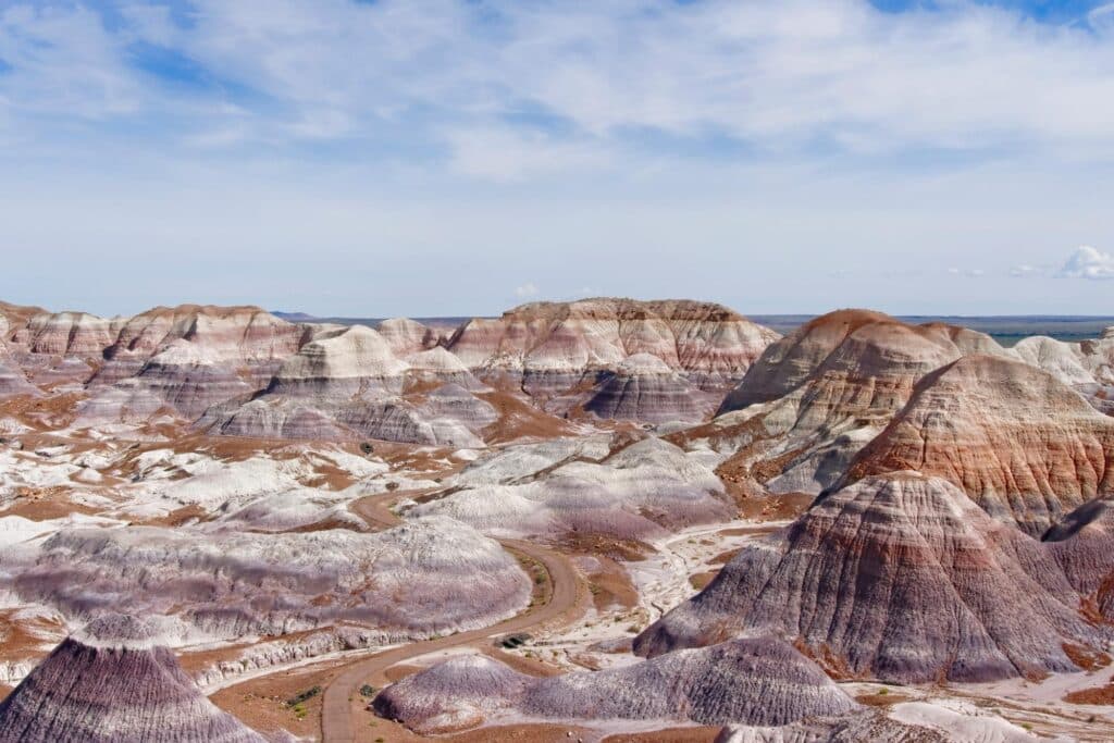 The Teepees are a formation located near Chinle, AZ in Petrified Forest National Park, which is called the Painted Desert.