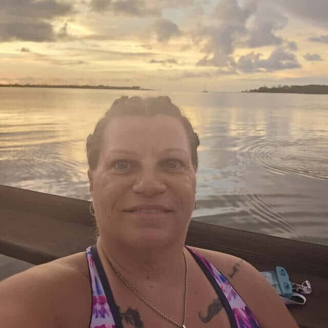 Cynthia Wilson, RN, with lake in the background