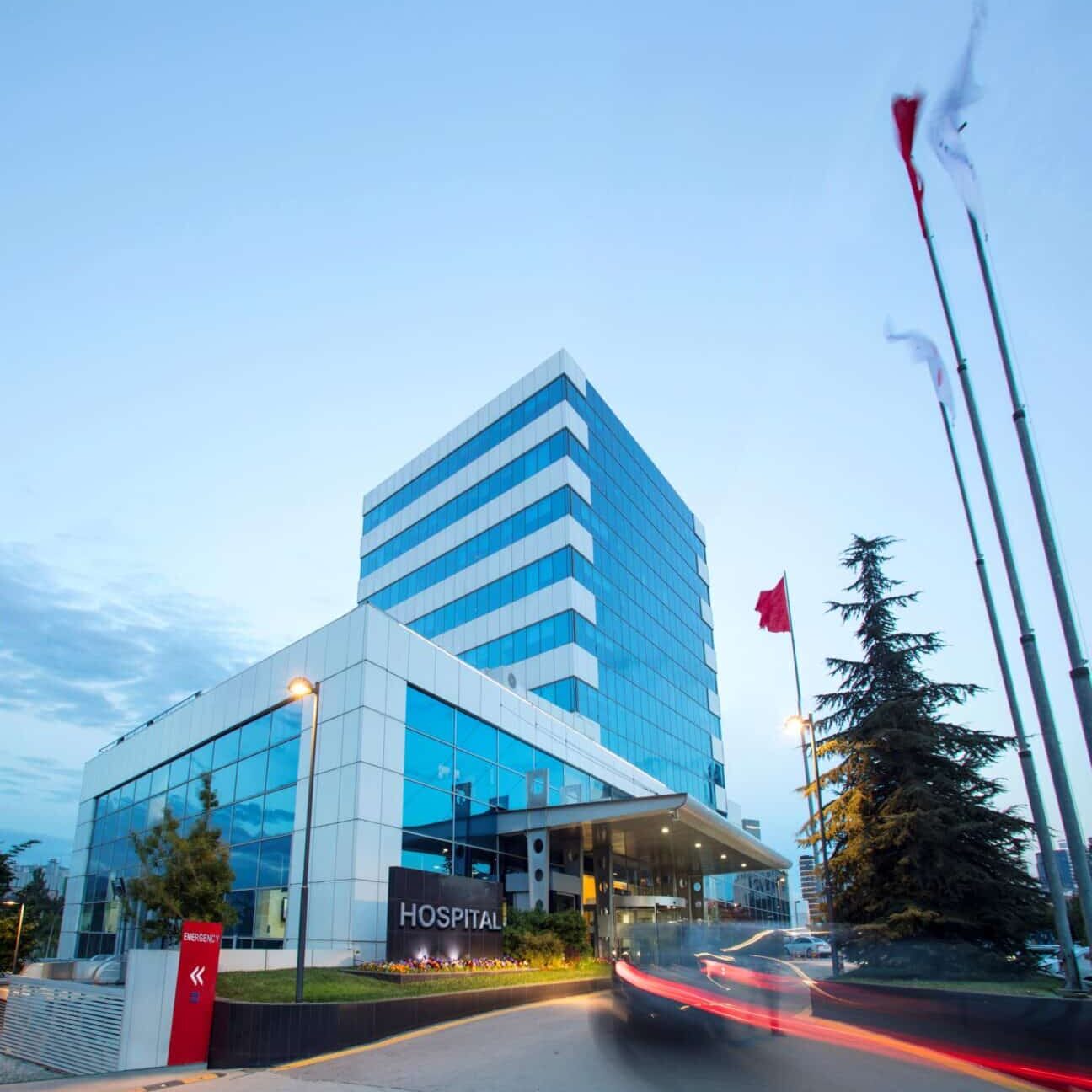 Exterior shot of hospital